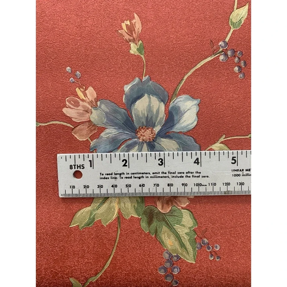 Colorful Vintage Floral Wallpaper Living Walls Botanical 61452, 21 In. x 11 Yds.